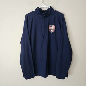 Liverpool Sport Tek Quarter Zip Blue Pullover Sweatshirt Light Size Large